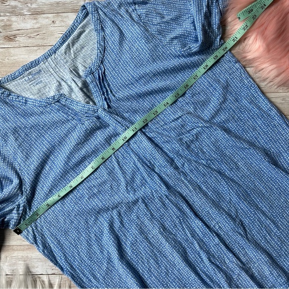 L.L. Bean Women’s 3/4 sleeve Shirt | Blue and White | size Large - Picture 6 of 6
